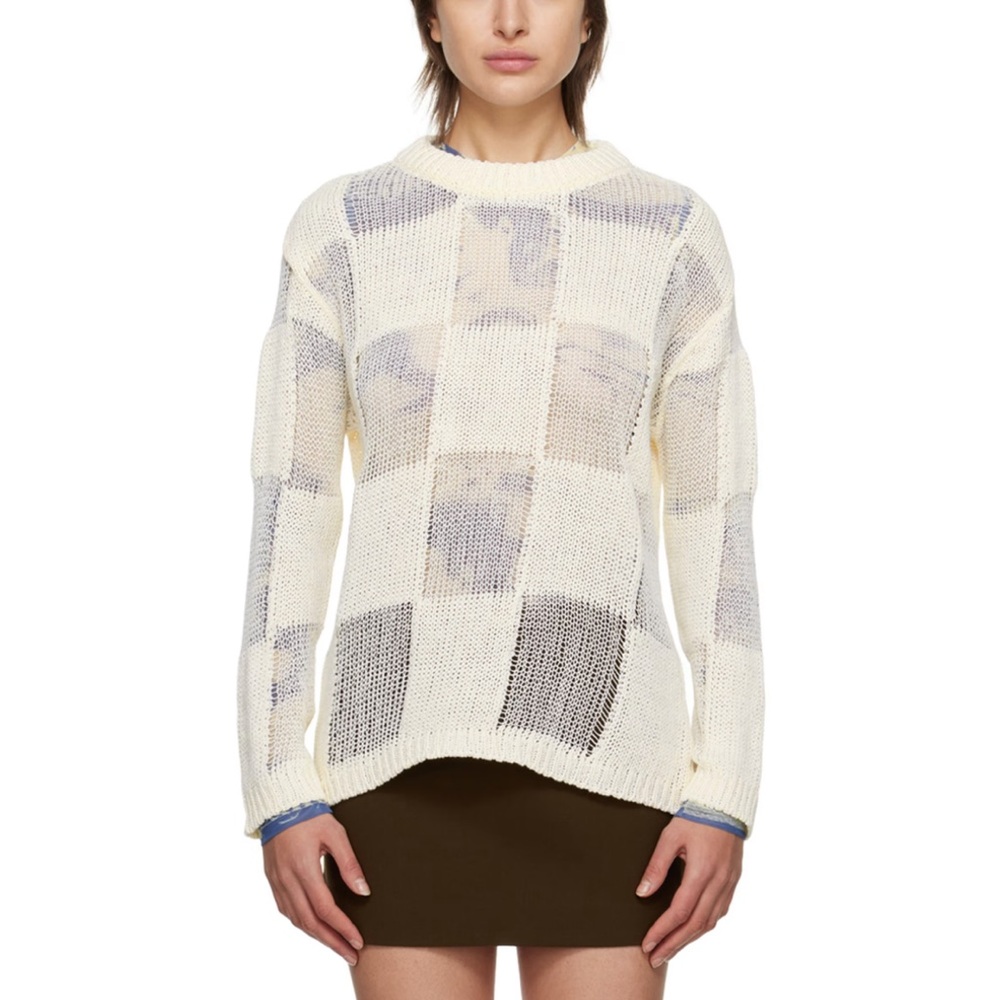 OPEN YY Checkerboard Sweater